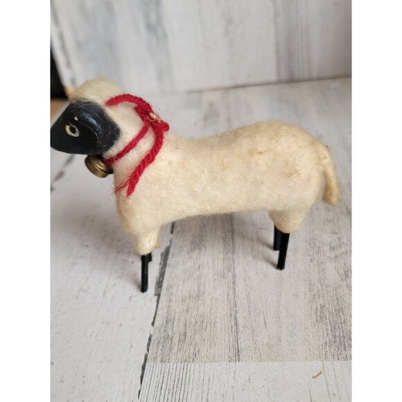 Vintage sheep lamb ornament bell spring Easter home decor - Picture 3 of 5
